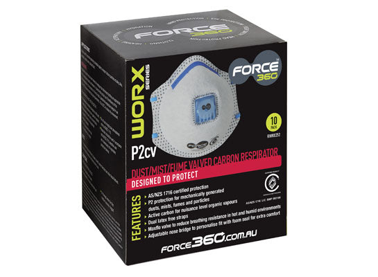 Force360 P2CV Disposable Respirator 10 box