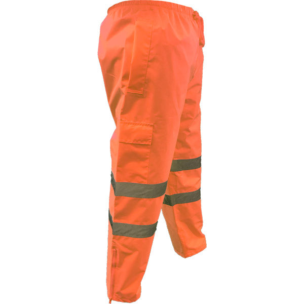 Wet Weather Pants with Cargo Pocket. Polyester Oxford with Reflective Tape Bio-Motion pattern